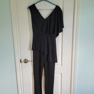 Black asymmetrical jumpsuit